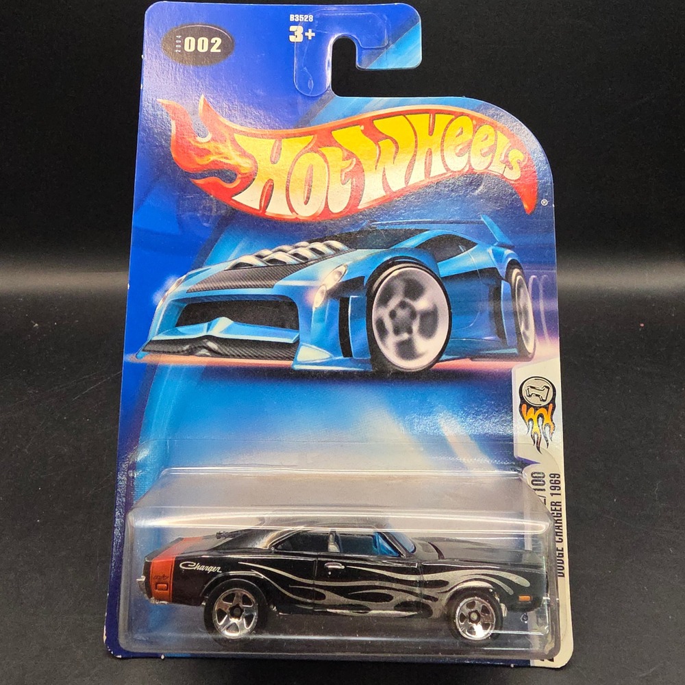 Hot Wheels 1969 Dodge Charger Black Flame 2004 First Editions